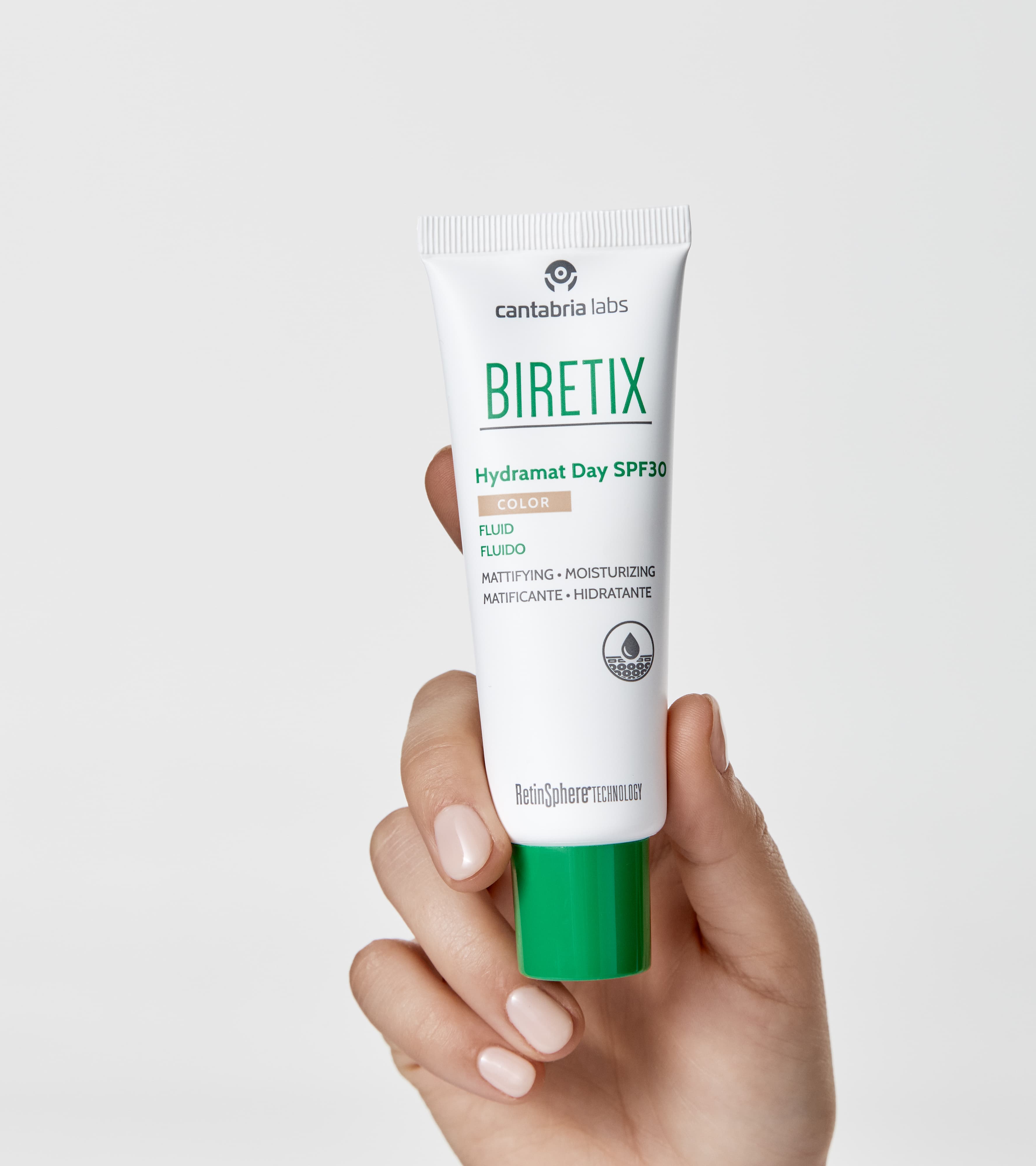 Матуючий флюїд з тоном для проблемної шкіри spf 30 Cantabria Labs BIRETIX HYDRAMAT COLOR - Зображення 5