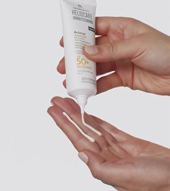 Сонцезахисний флюїд для шкіри схильної до акне Cantabria Labs HELIOCARE 360º ACNIMAT SPF 50+ - Зображення 3